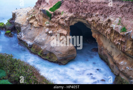 Sonnigen Jim Höhle, La Jolla Meereshöhle. La Jolla, Kalifornien, USA. Stockfoto