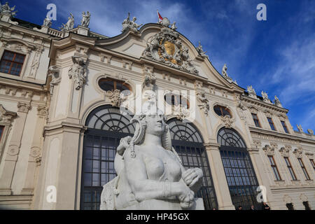 Oberen Belvedere Palast, Wien, Österreich, Europa Stockfoto