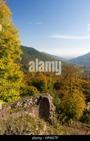Burg Münz (Pfalz) im Herbst Stockfoto