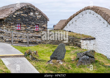 Glencolmcille Folk Village, County Donegal, Irland, Europa. Stockfoto