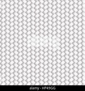 Vector weißen geflochtenen Texture Background, nahtlose Muster Stock Vektor