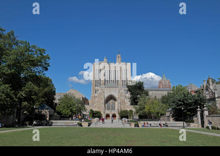 Sterling Memorial Library, Yale University, einer amerikanischen Ivy League Eigenrecherche-Universität in New Haven, Connecticut, USA. Stockfoto