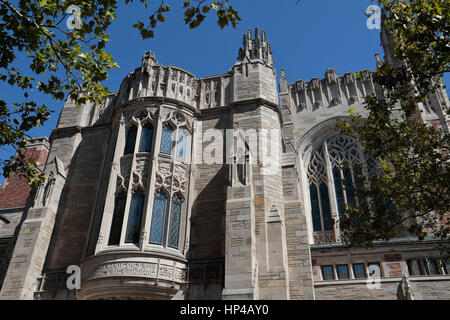 Sterling Law Building, nach Hause zu Yale Law School, Yale University, New Haven, Connecticut, USA. Stockfoto