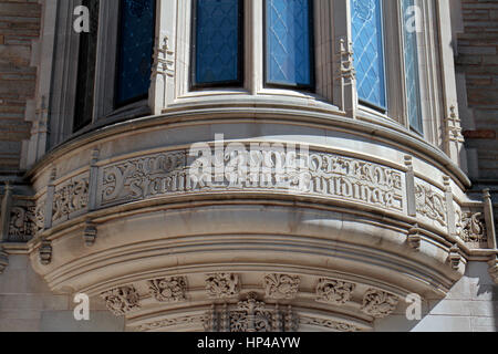 Sterling Law Building, nach Hause zu Yale Law School, Yale University, New Haven, Connecticut, USA. Stockfoto