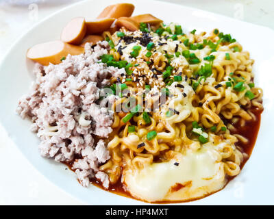 Koreanische noodles(Ramyun) Stockfoto