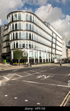 Außenseite des ehemaligen Sitz der Credit Lyonais auf 30 Cannon Street, London, EG4 Stockfoto