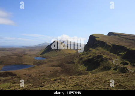 Früh morgens am Quiraing, Isle Of Skye, Schottland Stockfoto