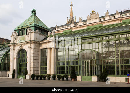 Palmenhaus im Burggarten in Wien, Österreich Stockfoto