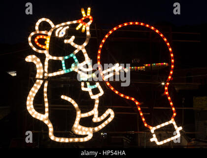 Mousehole Christmas Lights, Cornwall, England, UK Stockfoto