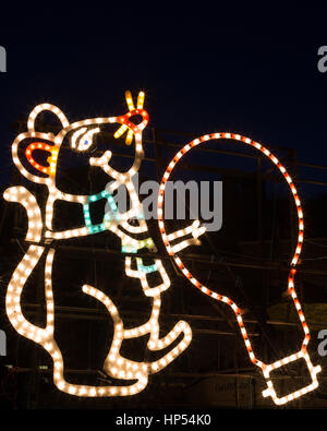 Mousehole Christmas Lights, Cornwall, England, UK Stockfoto