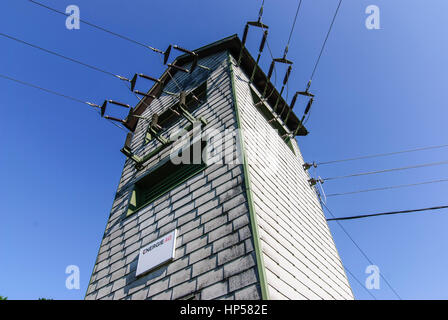 Zell am Moos, Stromverteiler der Energie AG Oberösterreich, Salzkammergut, Oberösterreich, Oberösterreich, Österreich Stockfoto