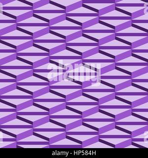 Isometrische Dreiecksmuster - nahtlose editierbare geometrische 3D-Vektor abstrakt Hintergrundbild Stock Vektor