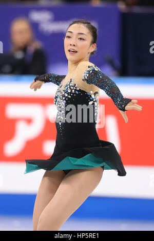 Gangneung Eishalle, Gangneung, Südkorea. 18. Februar 2017. RIKA Hongo (JPN), 18. Februar 2017 - Eiskunstlauf: ISU vier Kontinenten Eiskunstlauf WM 2017 Frauen Kür in Gangneung Eishalle, Gangneung, Südkorea. Bildnachweis: YUTAKA/AFLO SPORT/Alamy Live-Nachrichten Stockfoto