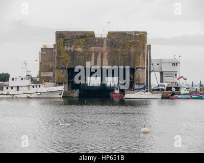 Saint-Nazaire u-Boot-Basis Stockfoto