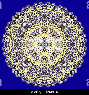 Gelbe Linie ornamentale Muster. Orientalische geometrische Ornament Stock Vektor