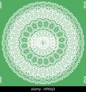 Weiße Zier Linienmuster. Orientalische geometrische Ornament Stock Vektor