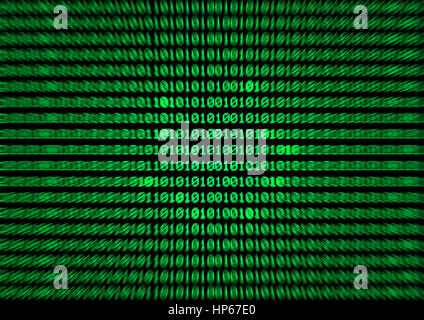 Binär-Code Hintergrund - digitalen Einsen und Nullen Stockfoto