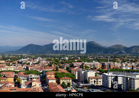 Pisa-Stadt, Land, Ansicht von oben, schiefen Turm von Pisa, Tourismus, Blick, Betrachtung, Blickwinkel, aus dem Baptisterium, Dom, schiefen Turm, Piazza de Stockfoto