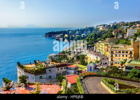 Blick auf die Küste von Neapel, Positano, Ravello, Maiori, Amalfi Stockfoto