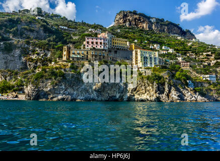 Blick auf die Küste von Amalfi, Positano, Ravello, Maiori, Amalfi. Region Kampanien, Italien. Stockfoto