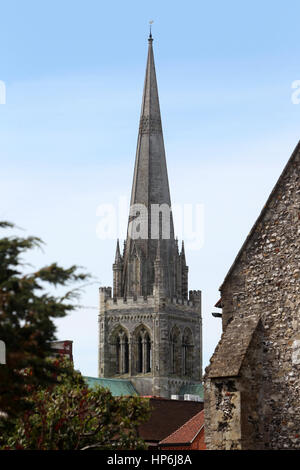 Allgemeine Ansichten der Kathedrale von Chichester, West Sussex, UK. Stockfoto