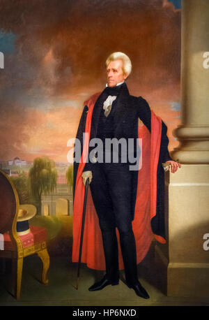 Andrew Jackson (1767-1845), Porträt des Präsidenten der Vereinigten Staaten von 7th von Ralph E. W. Earl, Öl auf Leinwand, c,1836-7 Stockfoto