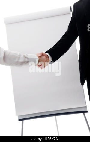 Handschlag Zwischen Geschaeftspartnern - Handshake zwischen den Geschäftspartnern Stockfoto