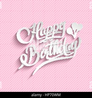 Alles Gute zum Geburtstag Grußkarte.  Vector Background. 3D Text mit Schatten Stock Vektor