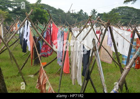 Kochi, Indien - öffnen 1. November 2015 - Luft Waschsalon Dhobi Ghat in Kochi, Süd-Indien Stockfoto