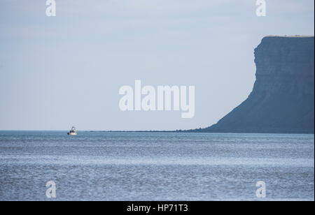 Huntcliff, Warsett Hill und Boot, Saltburn am Meer, Küste North Yorkshire Stockfoto