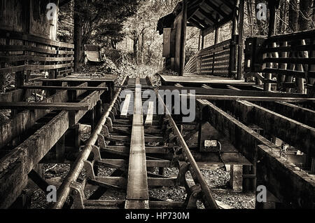 Verlassene Achterbahnfahrt Stockfoto