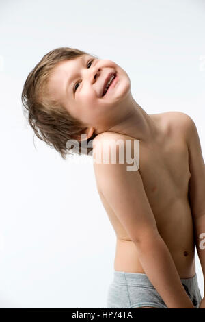 Model Release, Lachender Junge, 4 - Lachen boy Stockfoto