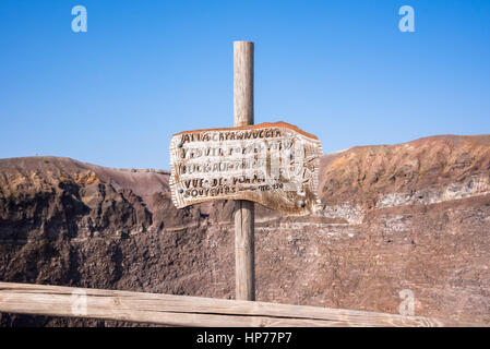 Melden Sie sich oben auf den Vesuv, Kampanien, Italien Stockfoto
