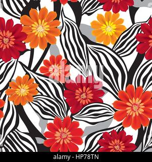 Florale nahtlose Muster. Blume Hintergrund. floralen nahtlose Textur mit Blumen blühen Garten wallpaper Stock Vektor