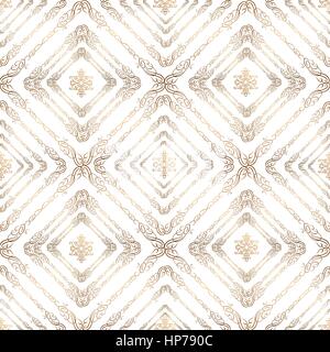 Abstrakte orientalische square Ornament. Arabische geometrische Swirl Linie nahtlose Muster. Stock Vektor