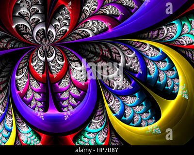 Fraktale Ornament - abstrakt Digital erzeugte Bild Stockfoto