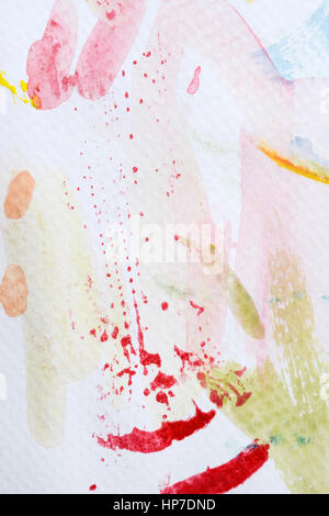 Aquarell auf Papier Textur Hintergrund Stockfoto