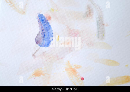 Aquarell auf Papier Textur Hintergrund Stockfoto