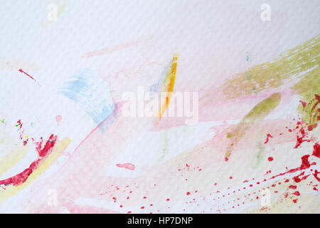 Aquarell auf Papier Textur Hintergrund Stockfoto