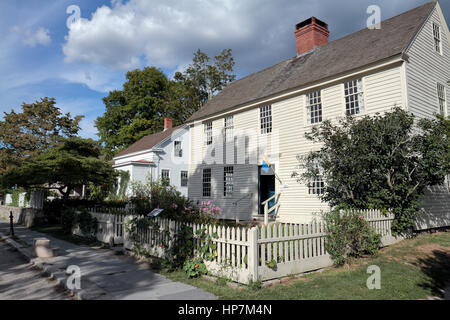 Buckingham-Hall-Haus in Mystic Seaport in Mystic, Connecticut, USA. Stockfoto