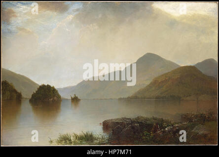 Lake George in den Adirondacks, Gemälde von John Frederick Kensett Stockfoto