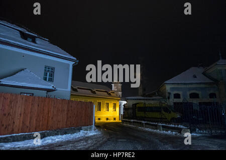 Die mittelalterliche Stadt Sighisoara, Rumänien, ein UNESCO-Weltkulturerbe, bekannt für den Anschluss an "Vlad Dracula der Pfähler", der Sohn von Draculea wird. Stockfoto