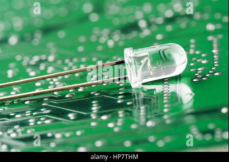 Closeup LED (Light Emitting Diode), elektronische Teile Stockfoto