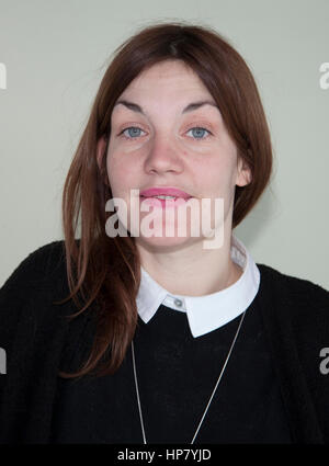 KATJA WIK schwedischer Filmregisseur mit Ex-Frau die premiere in Schweden im Februar 2017 Stockfoto