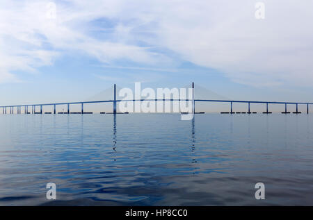 Die Bob Graham Sunshine Skyway Bridge, Tampa Bay, Florida Stockfoto