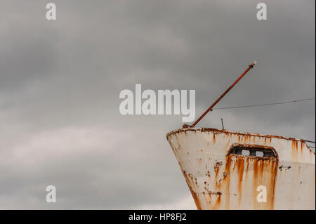 Der Duke of Lancaster, auch bekannt als das Spaß-Schiff angedockt und auf Grund bei Holywell Nord-Wales. Stockfoto