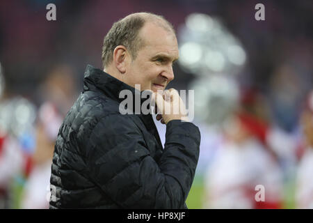 Köln, Deutschland, 19. Februar 2017, Bundesliga-Spieltag 21, 1. FC Köln - FC Schalke 04: Sportdirector Jörg Schmadtke (Köln).                        © Jürgen Schwarz/Alamy Live-Nachrichten Stockfoto