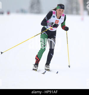 Jizerka, Tschechische Republik. 19. Februar 2017. Tschechische Zuzana Kocumova in Aktion während der 50. Jizerská Padesatka 50 km internationalen Ski Classics Langlaufrennen in Bedrichov, Tschechische Republik, 19. Februar 2017. Bildnachweis: Vit Cerny/CTK Foto/Alamy Live-Nachrichten Stockfoto