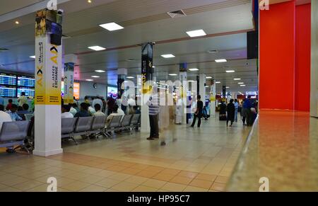 Ansicht von Muscat International Airport (MCT), ehemals Seeb International Airport. Es ist der wichtigste Flughafen in Oman und die Drehscheibe für Oman Air. Stockfoto