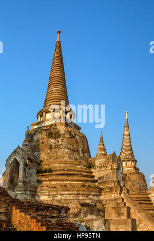 Stupas des Wat Si Sanphet, Ayutthaya, Thailand Stockfoto